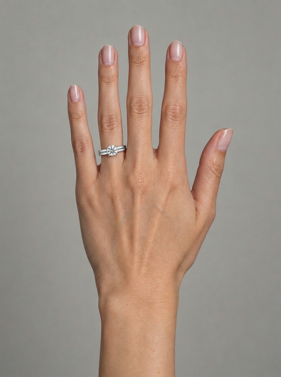 Помолвочное кольцо с бриллиантом 0.3 ct.