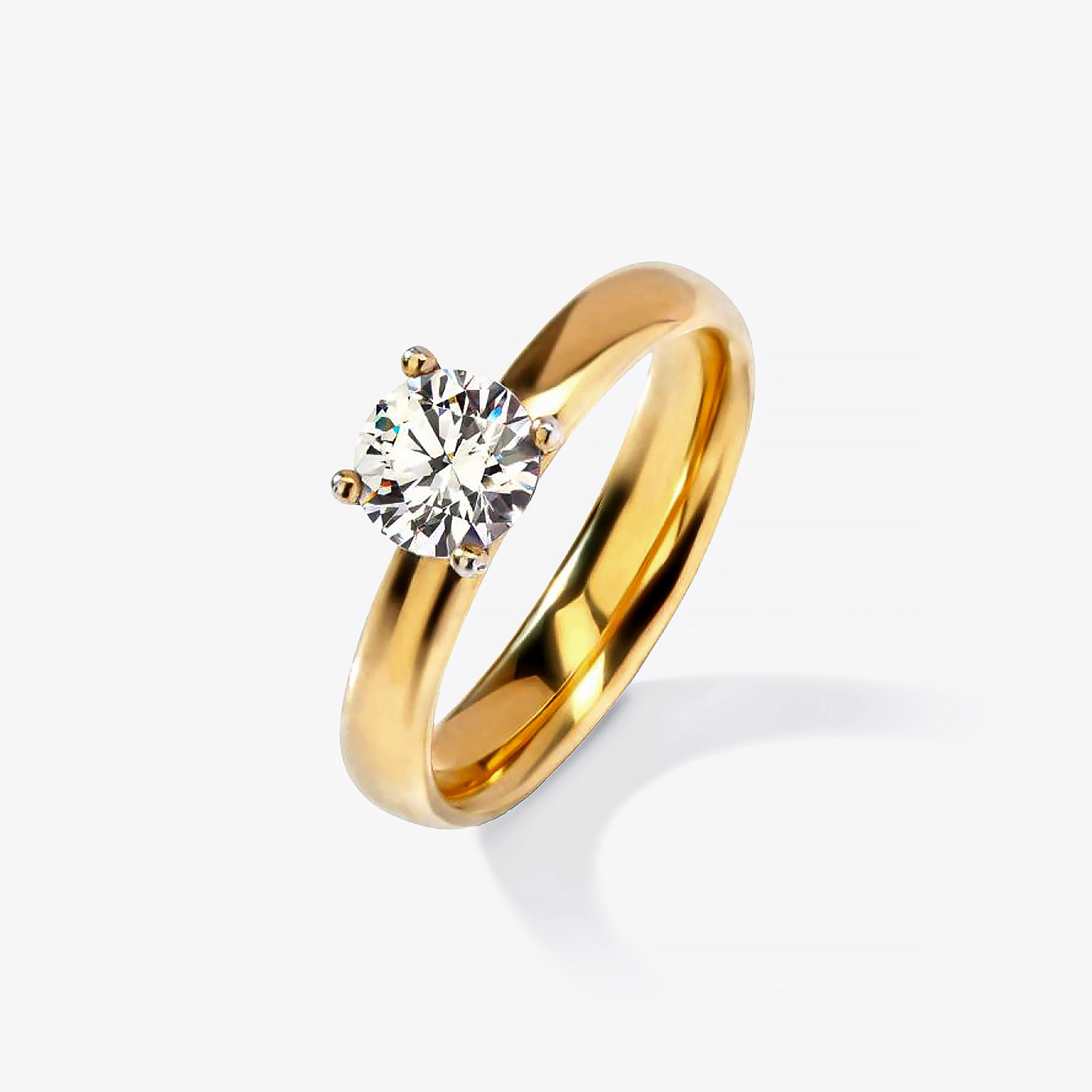 Помолвочное кольцо с бриллиантом в 0.6 ct.